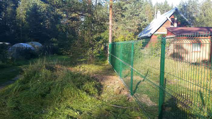 Забор из сетки Гиттер в СНТ Моторное