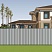 Забор из профнастила (Арт.5333) цвет светло-серый (RAL7035)