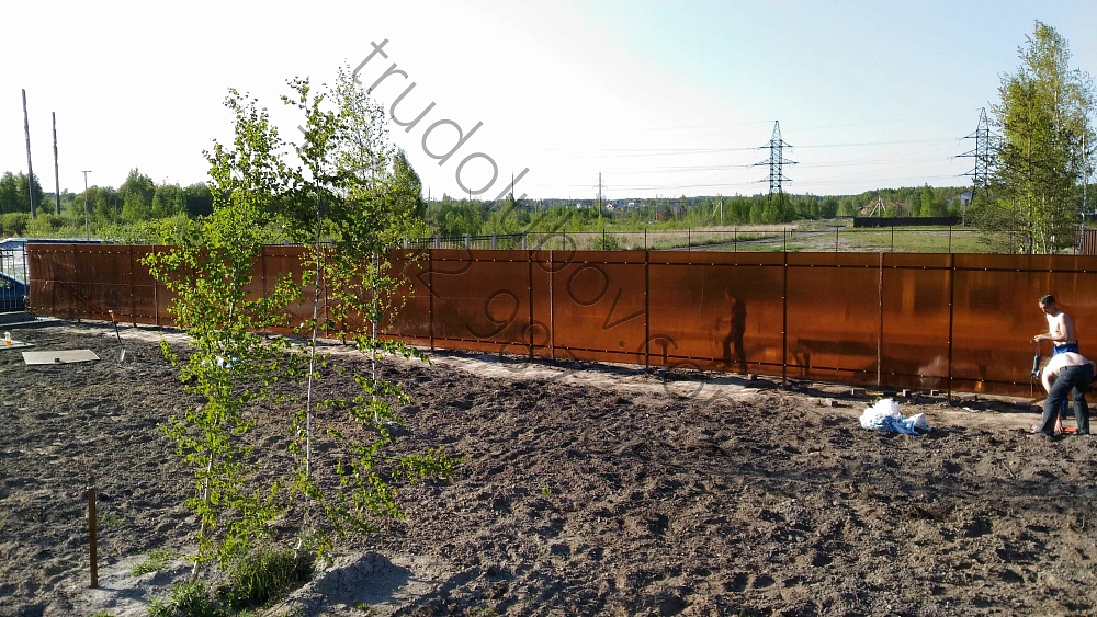Забор из поликарбоната в ДНП "Коркино"